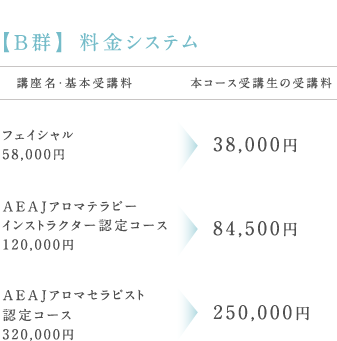 【B群】 料金システム